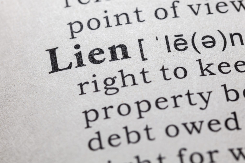 Definition of lien in a dictionary