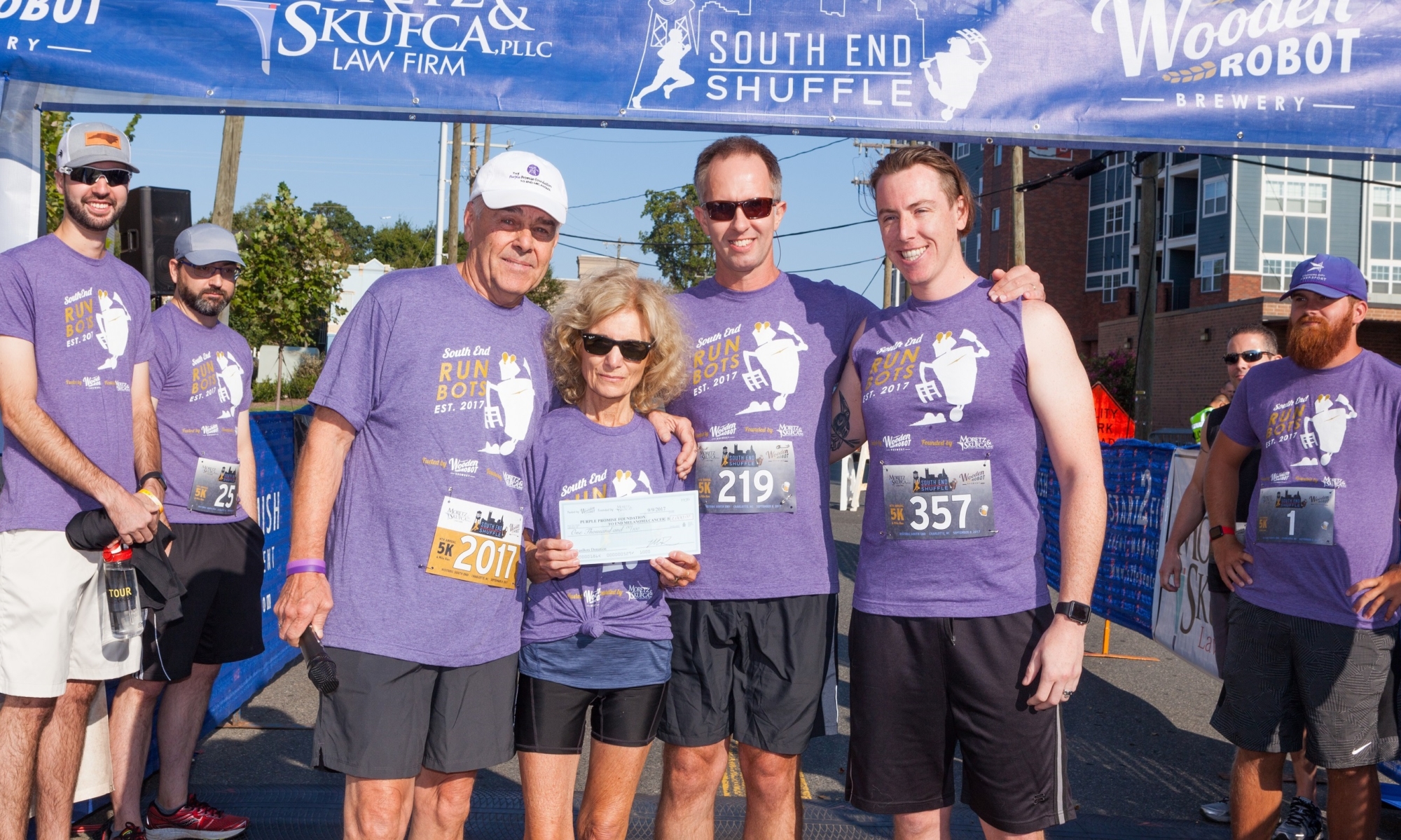 David & Donna Hodgkins and Ron Skufca at the Finish Line