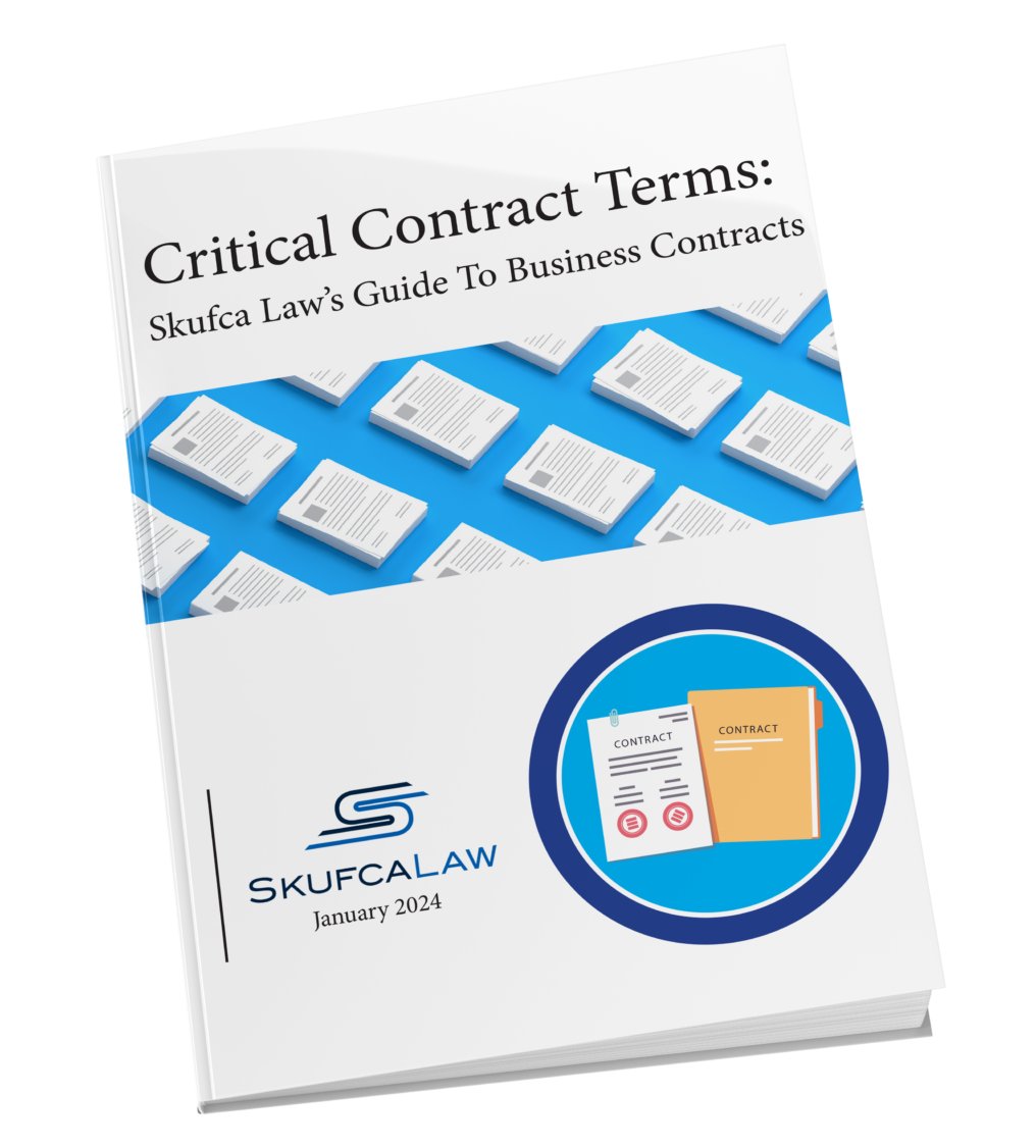 Critical Contract Terms: Skufca Law's Guide To Business Contracts.book visual